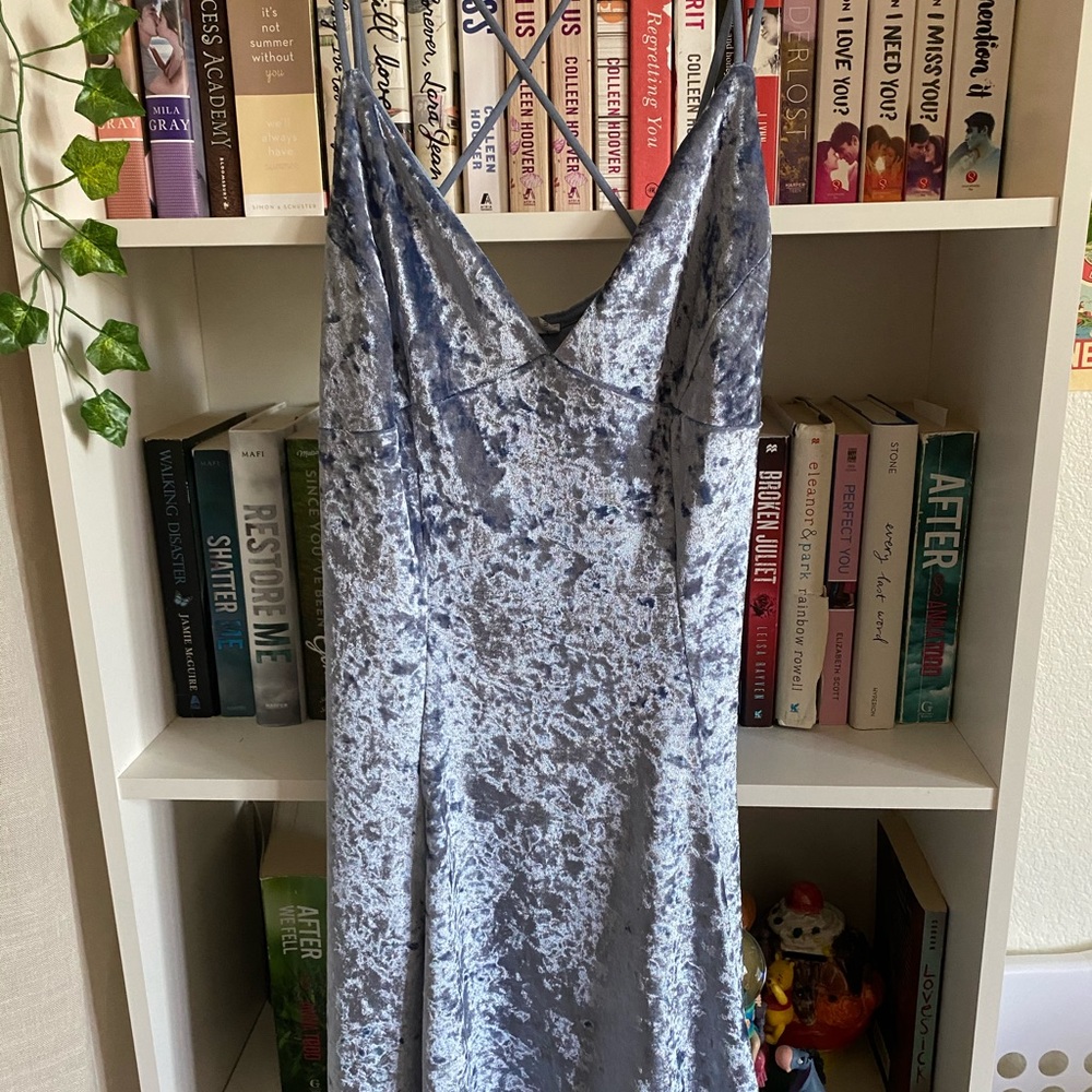 tilly’s velvet blue dress